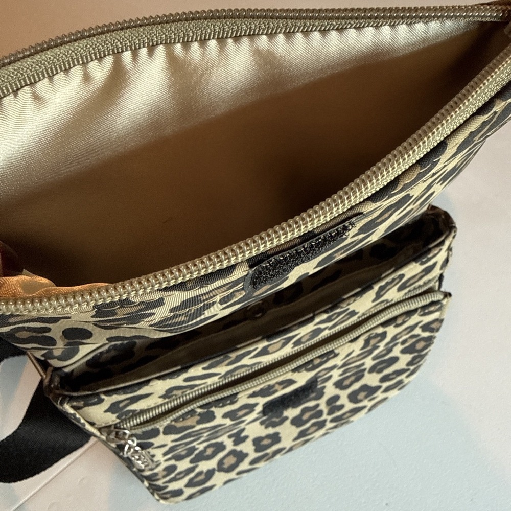 Maxx New York Leopard Print Belt Bag Fanny Pack Brown/Black EUC Multiple Pockets - Picture 9 of 10